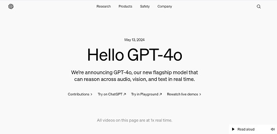 GPT-4o Announcement